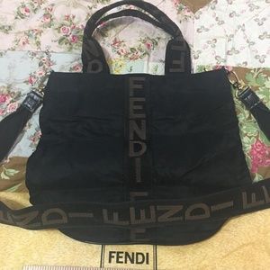 Fendi Nylon with canvas strap crossbody